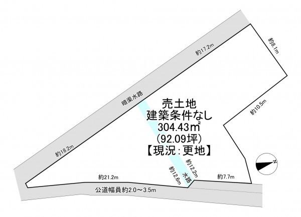 一宮市今伊勢町本神戸、土地の間取り画像です