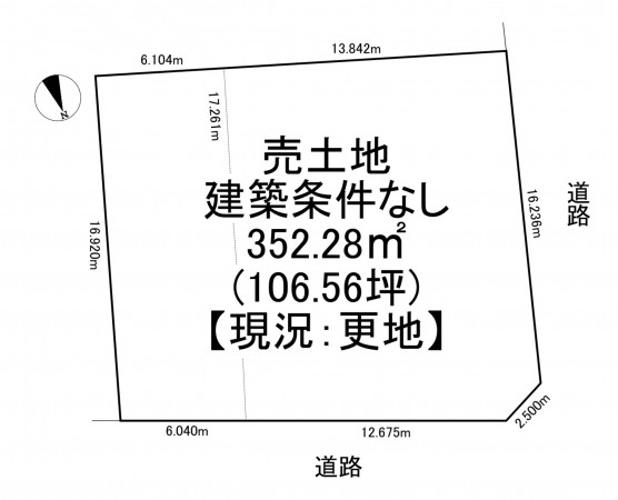 一宮市泉、土地の間取り画像です
