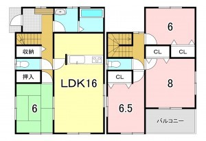 一宮市丹陽町外崎、中古一戸建ての間取り画像です