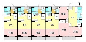 一宮市東五城、収益物件/アパートの間取り画像です