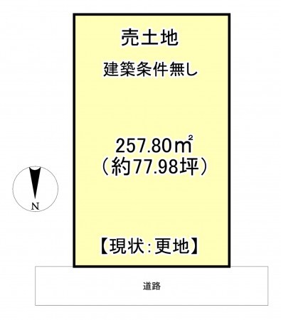 一宮市東五城、土地の間取り画像です