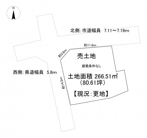 一宮市木曽川町玉ノ井、土地の間取り画像です
