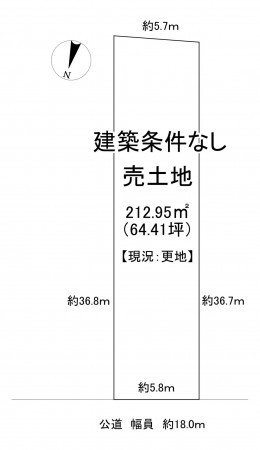 一宮市昭和、土地の間取り画像です