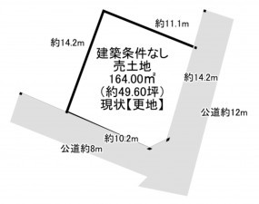 一宮市花池、土地の間取り画像です