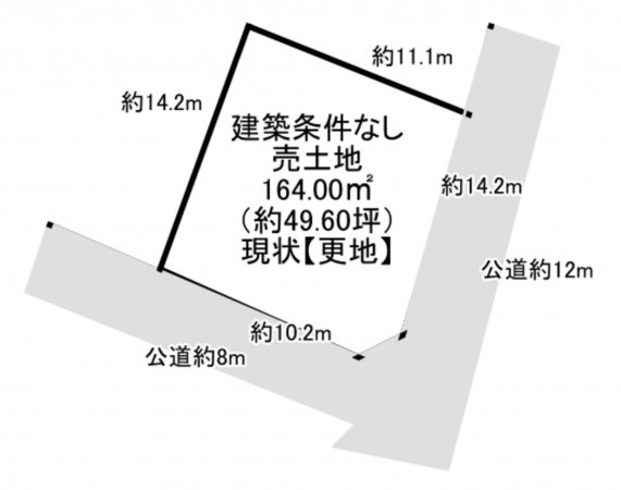 一宮市花池、土地の間取り画像です