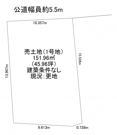 一宮市今伊勢町馬寄、土地の間取り画像です
