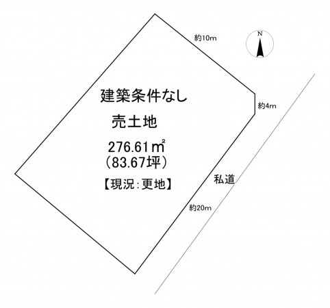 一宮市丹陽町外崎、土地の間取り画像です