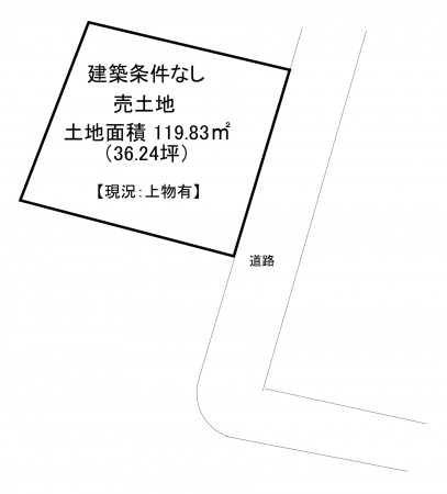 一宮市開明、土地の間取り画像です