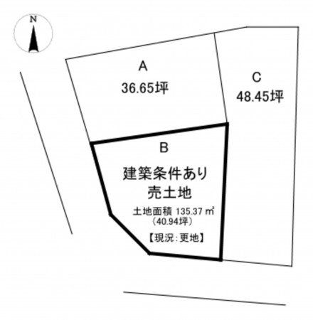 一宮市多加木、土地の間取り画像です