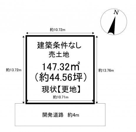 一宮市今伊勢町馬寄、土地の間取り画像です