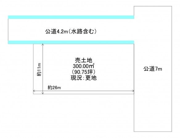 一宮市大和町妙興寺、土地の間取り画像です