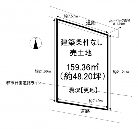 一宮市大毛、土地の間取り画像です