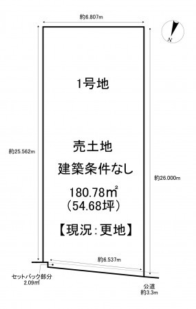 一宮市大和町妙興寺、土地の間取り画像です