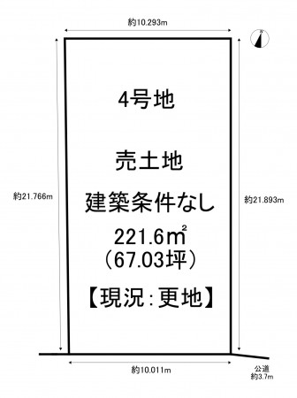 一宮市大和町妙興寺、土地の間取り画像です