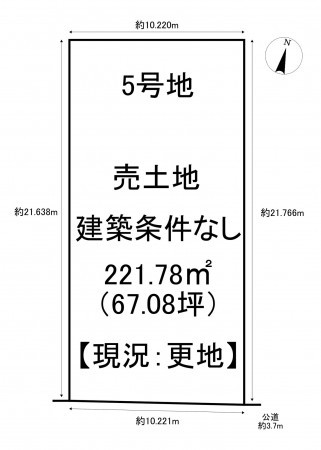 一宮市大和町妙興寺、土地の間取り画像です