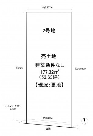 一宮市大和町妙興寺、土地の間取り画像です