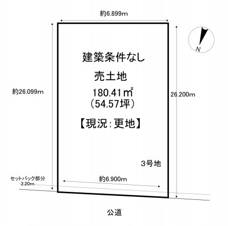 一宮市大和町妙興寺、土地の間取り画像です
