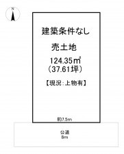 一宮市三ツ井、土地の間取り画像です