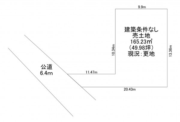 一宮市あずら、土地の間取り画像です