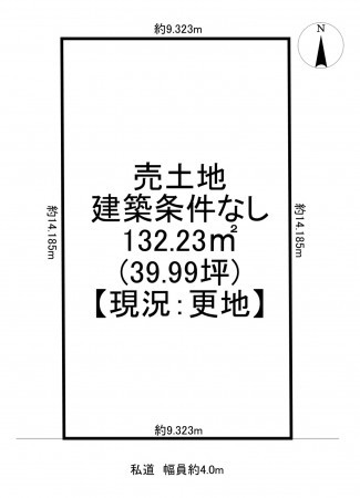 一宮市開明、土地の間取り画像です