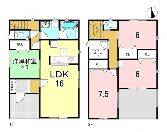 一宮市北神明町、新築一戸建ての間取り画像です