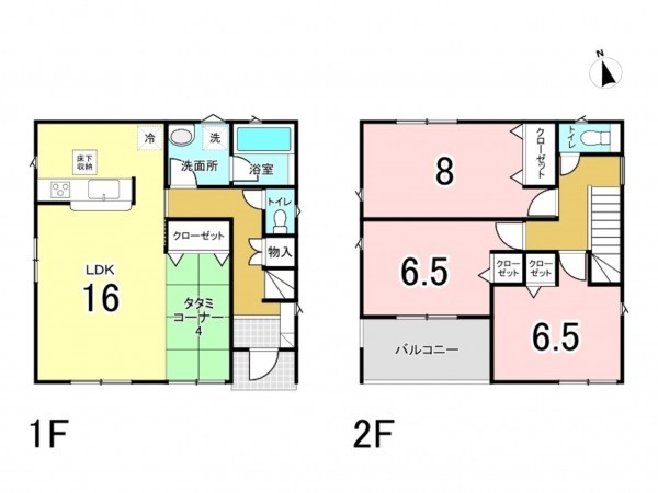 一宮市三ツ井、新築一戸建ての間取り画像です