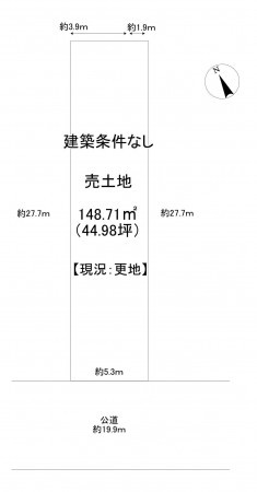 一宮市多加木、土地の間取り画像です