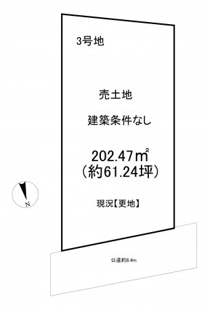 一宮市浅井町大野、土地の間取り画像です