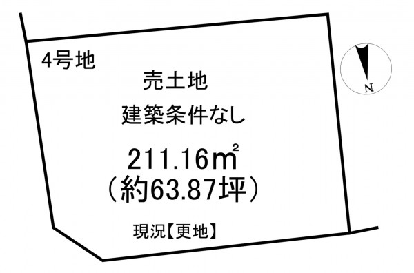 一宮市浅井町大野、土地の間取り画像です