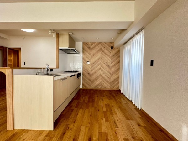 一宮市枠杁町、マンションのキッチン画像です