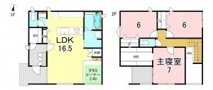 一宮市多加木、新築一戸建ての間取り画像です