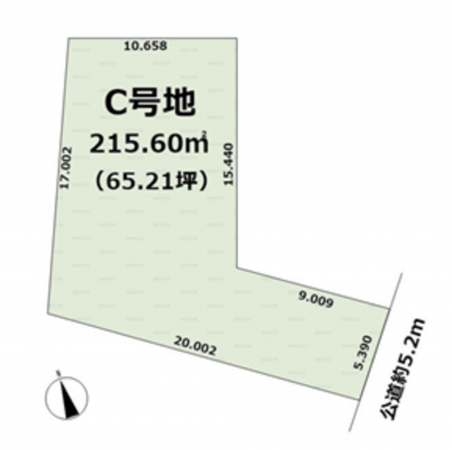 一宮市瀬部、土地の間取り画像です