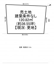 一宮市佐千原、土地の間取り画像です