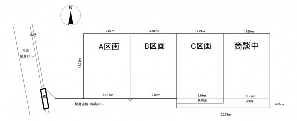 一宮市開明、土地の間取り画像です