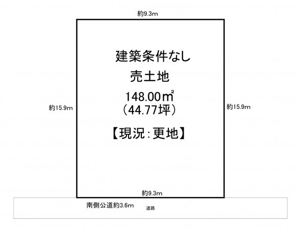 一宮市瀬部、土地の間取り画像です