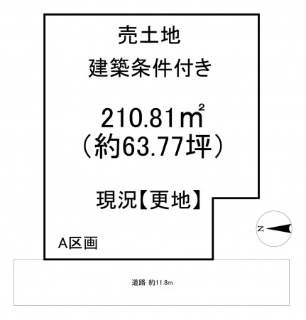 一宮市奥町、土地の間取り画像です