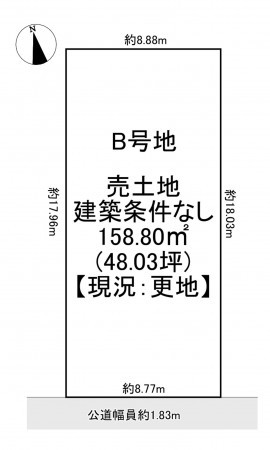 一宮市牛野通、土地の間取り画像です