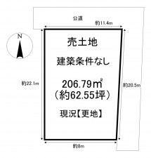一宮市浅井町河田、土地の間取り画像です