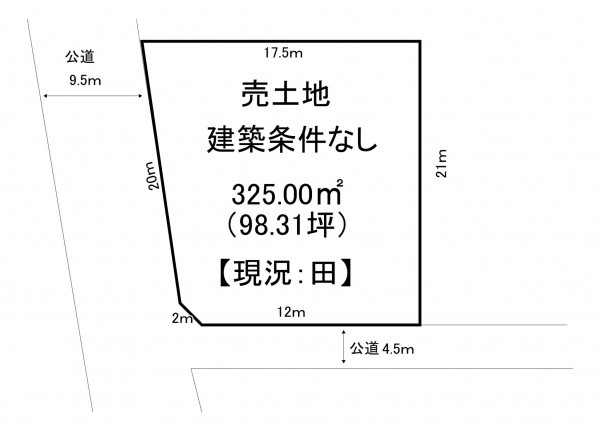 一宮市光明寺、土地の間取り画像です