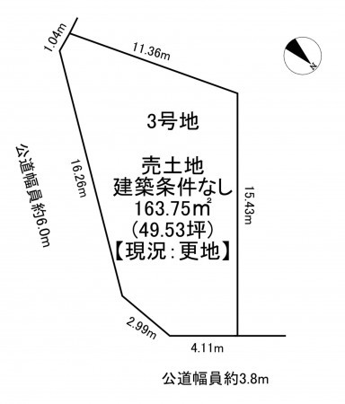 一宮市平島、土地の間取り画像です