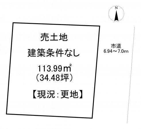 一宮市木曽川町黒田、土地の間取り画像です
