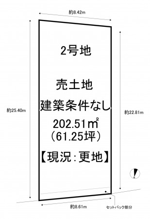 一宮市浅井町大野、土地の間取り画像です