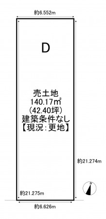一宮市赤見、土地の間取り画像です