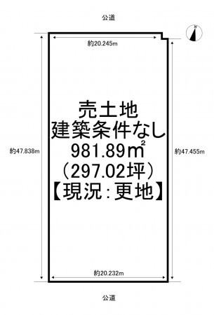 一宮市大和町妙興寺、土地の間取り画像です