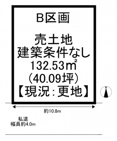 一宮市開明、土地の間取り画像です