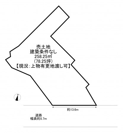 一宮市木曽川町玉ノ井、土地の間取り画像です