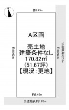 一宮市牛野通、土地の間取り画像です