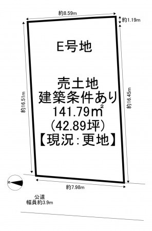 一宮市大和町妙興寺、土地の間取り画像です
