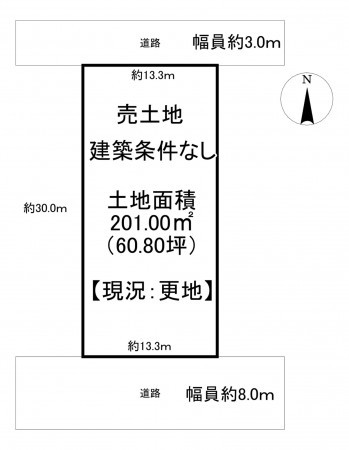 一宮市木曽川町門間、土地の間取り画像です