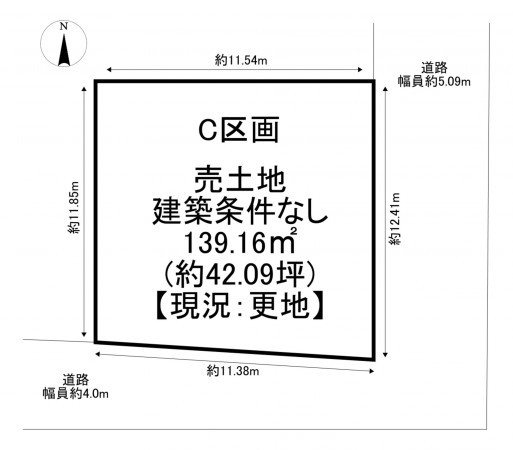 一宮市篭屋、土地の間取り画像です